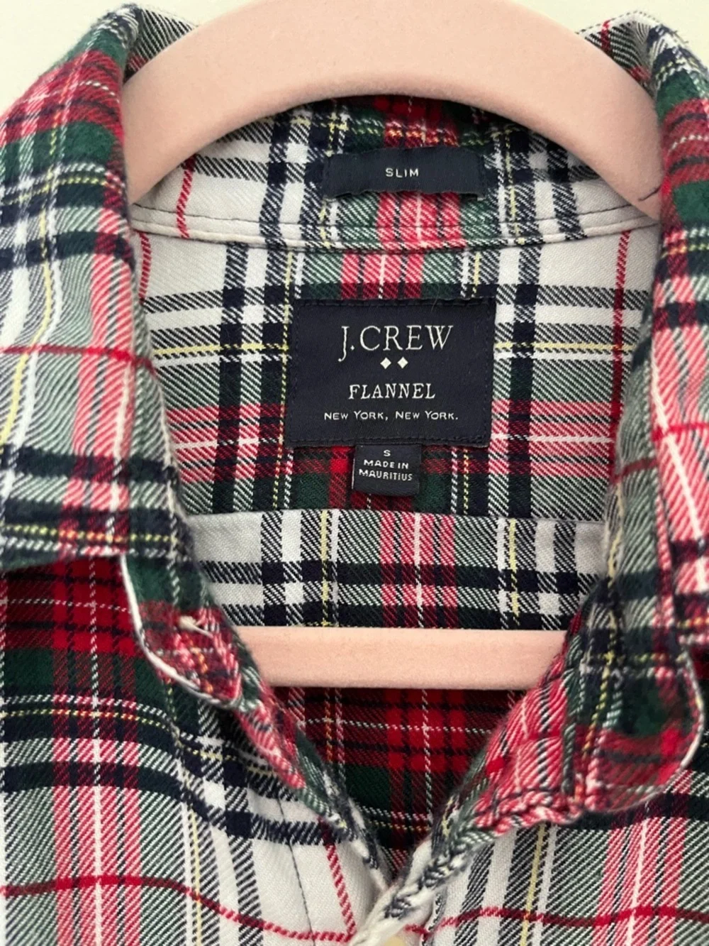 J.Crew Plaid Flannel Shirt Small | Red Black White Button Down Classic Preppy